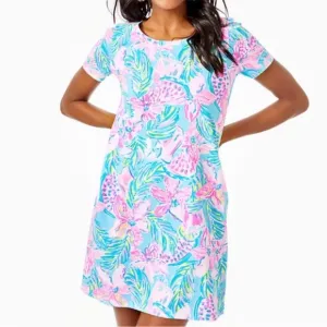 Lilly Pulitzer Cody Dress SZ S Blue Ibiza Gimme The Juice