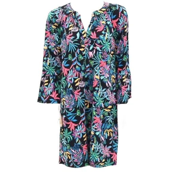 Lilly Pulitzer Norris 3/4 Sleeve Dress in Onyx Paradise Glow - Size XS NWT