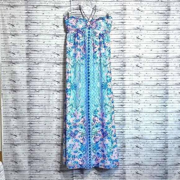Lilly Pulitzer Viv Maxi Dress Hidden Treasure Engineered