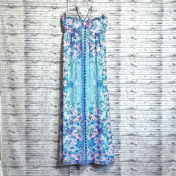 Lilly Pulitzer Viv Maxi Dress Hidden Treasure Engineered