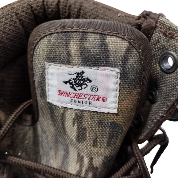 Little Boys Winchester Jr Camo Thinsalated Ultra Insulated Boots NWOT Size Y13
