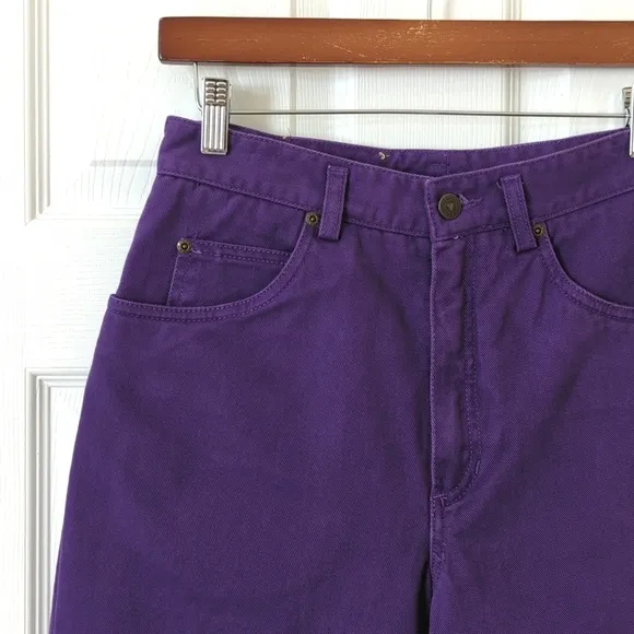 Liz Wear 90's Vintage Deadstock High Waisted Tapered Leg Mom Jeans Purple 8