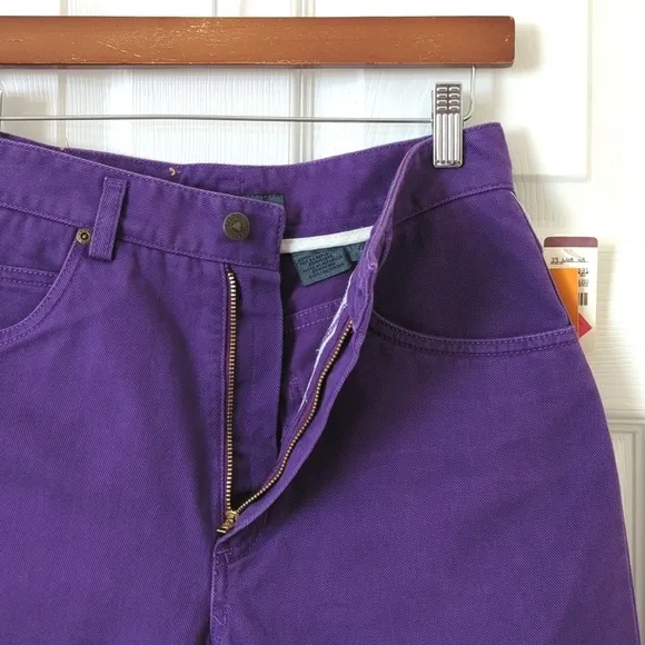 Liz Wear 90's Vintage Deadstock High Waisted Tapered Leg Mom Jeans Purple 8
