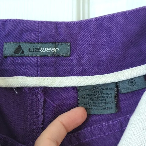 Liz Wear 90's Vintage Deadstock High Waisted Tapered Leg Mom Jeans Purple 8