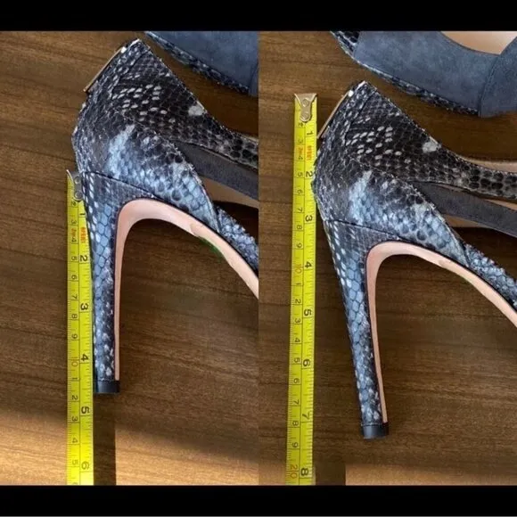 L.K. Bennett Mabel Snakeskin Suede Pumps42/11