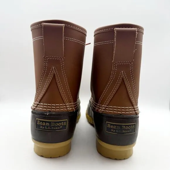 L.L. Bean Mens 8&quot; Gore-Tex Bean Boots US 10 Brown Leather WP Insulated NWOB