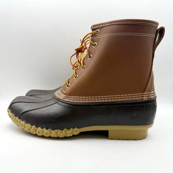 L.L. Bean Mens 8&quot; Gore-Tex Bean Boots US 10 Brown Leather WP Insulated NWOB