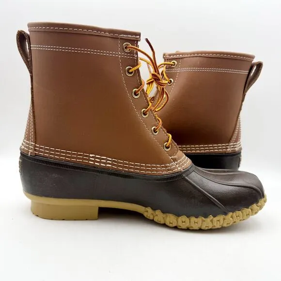 L.L. Bean Mens 8&quot; Gore-Tex Bean Boots US 10 Brown Leather WP Insulated NWOB