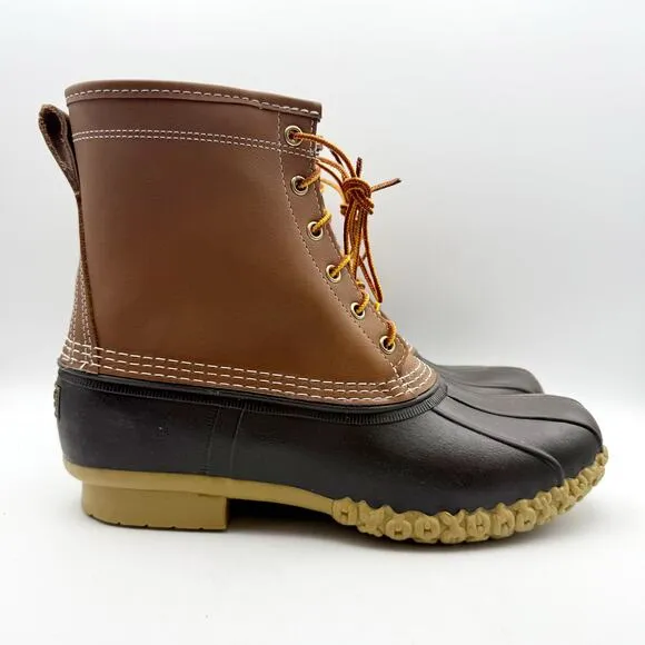 L.L. Bean Mens 8&quot; Gore-Tex Bean Boots US 10 Brown Leather WP Insulated NWOB