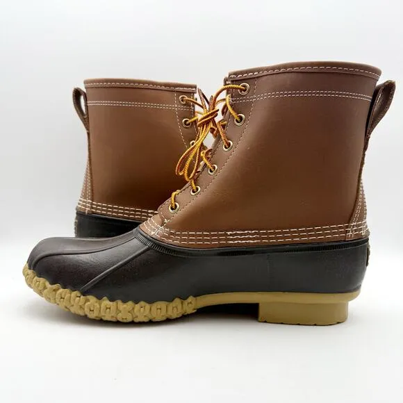 L.L. Bean Mens 8&quot; Gore-Tex Bean Boots US 10 Brown Leather WP Insulated NWOB