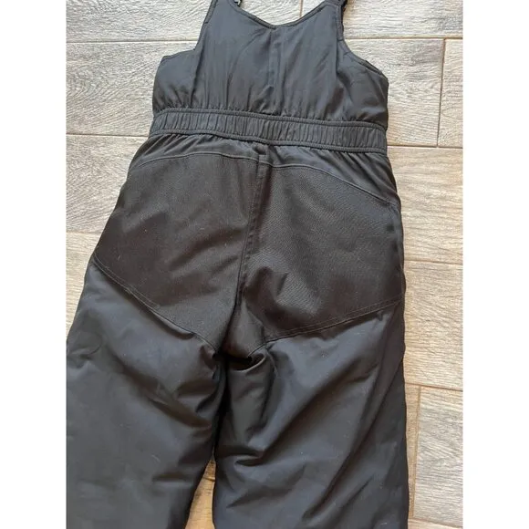 LL Bean Snow Bibs Girls size 8 Black Thinsulate Insulated Ski Pants 289103 Nylon