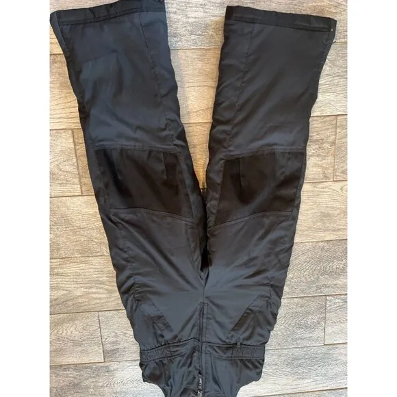 LL Bean Snow Bibs Girls size 8 Black Thinsulate Insulated Ski Pants 289103 Nylon