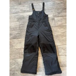 LL Bean Snow Bibs Girls size 8 Black Thinsulate Insulated Ski Pants 289103 Nylon