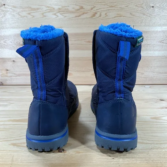 LL Bean Ultralight Winter Snow Boots Size Kids 5 Blue Primaloft Insulated 513076