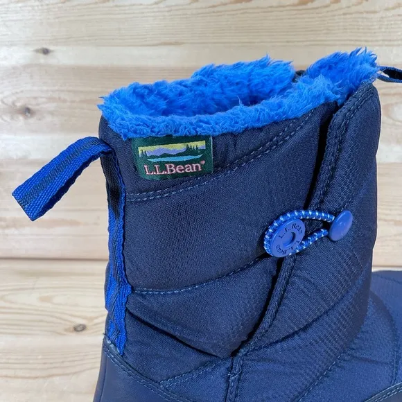 LL Bean Ultralight Winter Snow Boots Size Kids 5 Blue Primaloft Insulated 513076