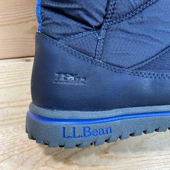 LL Bean Ultralight Winter Snow Boots Size Kids 5 Blue Primaloft Insulated 513076