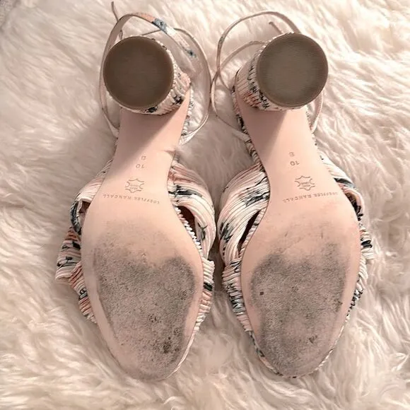 LOEFFLER RANDALL Camellia Nova Floral Bow Heels. Like New. Size 10.