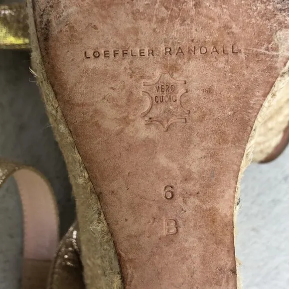 Loeffler Randall metallic bow heeled espadrilles