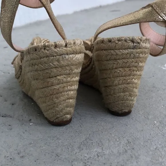 Loeffler Randall metallic bow heeled espadrilles