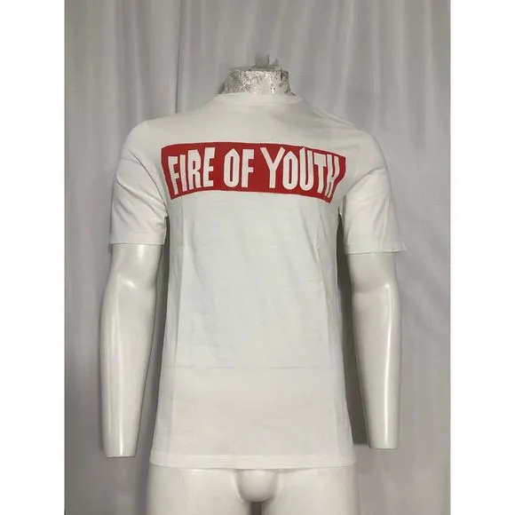 Loewe Fire of Youth T-Shirt in White Cotton