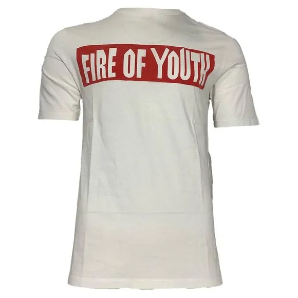 Loewe Fire of Youth T-Shirt in White Cotton
