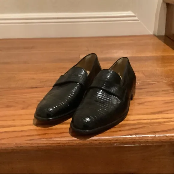LOPEZ TAIBO MEN LIZARD LEATHER LOAFERS DRESS SHOES