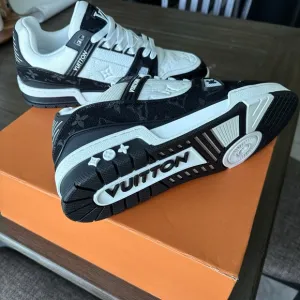 Louis Vuitton Black and White Chunky Sneakers
