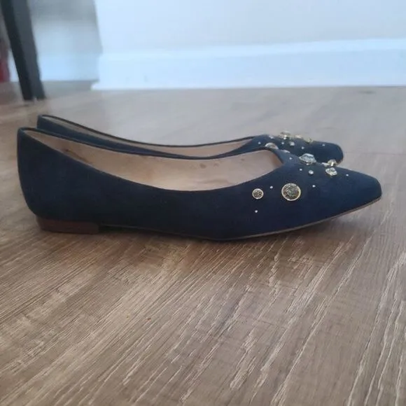 Louise et Cie 'Lo Alwick' Suede‎ Flats with Rhinestones &amp; Studs