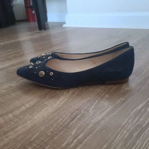 Louise et Cie 'Lo Alwick' Suede‎ Flats with Rhinestones &amp; Studs