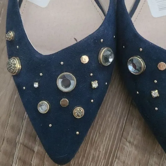 Louise et Cie 'Lo Alwick' Suede‎ Flats with Rhinestones &amp; Studs