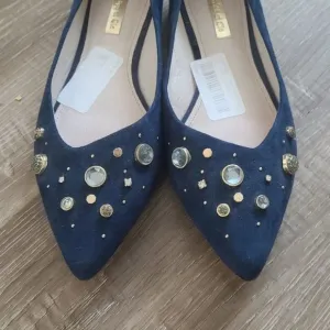 Louise et Cie 'Lo Alwick' Suede‎ Flats with Rhinestones &amp; Studs