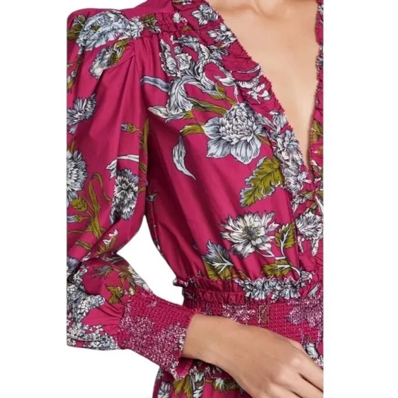 LOVE THE LABEL | Anthropologie Floral Print Ruffle Wanda Mini Dress Sz. Medium