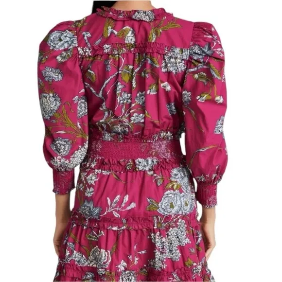 LOVE THE LABEL | Anthropologie Floral Print Ruffle Wanda Mini Dress Sz. Medium