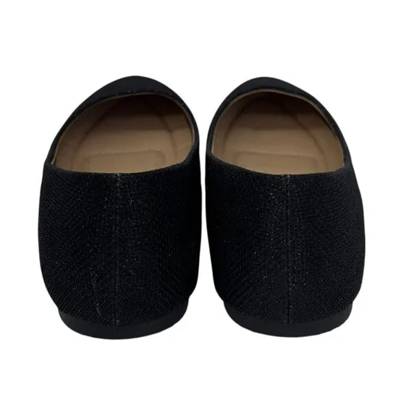 LUCITA / Friendly / Black / Glitter / Slip-On / Ballet / Flats / Pointed Toe
