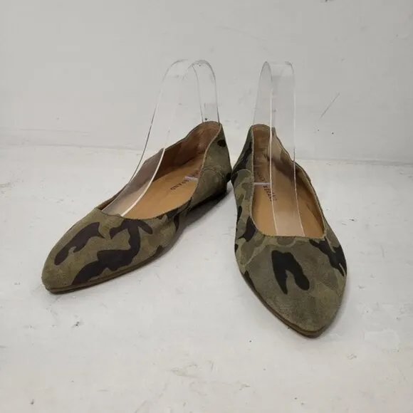 Lucky Brand Bylando Camo Print Pointed Toe Ballet Flats Size 7M