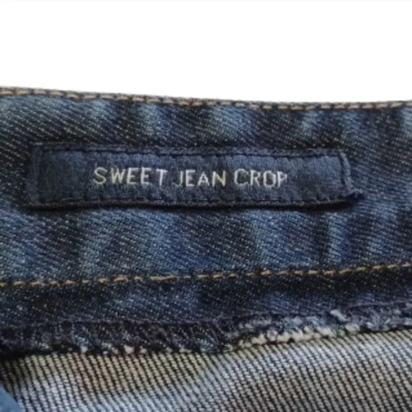 LUCKY BRAND HANDCRAFTED LOS ANGELES Boho Sweet Jean Crop Blue Jeans Pants