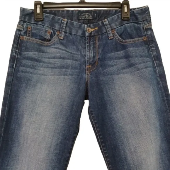 LUCKY BRAND HANDCRAFTED LOS ANGELES Boho Sweet Jean Crop Blue Jeans Pants