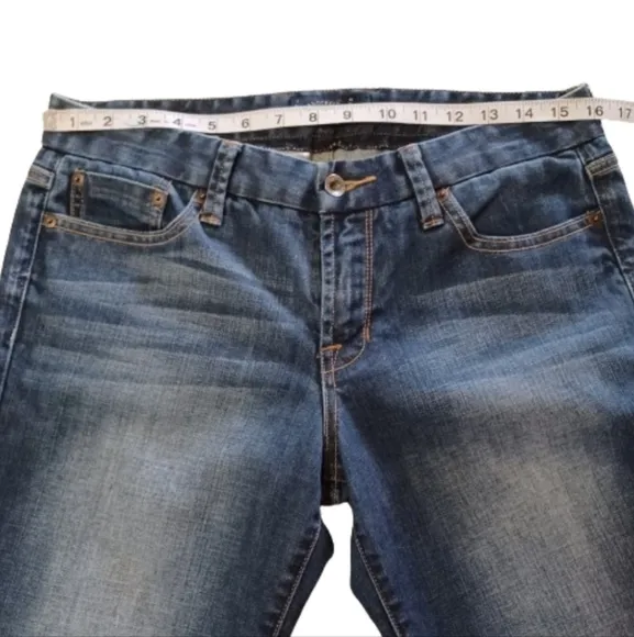 LUCKY BRAND HANDCRAFTED LOS ANGELES Boho Sweet Jean Crop Blue Jeans Pants