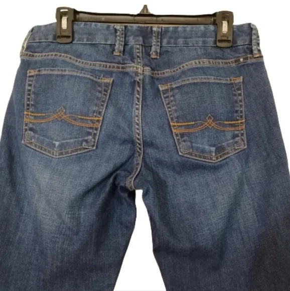 LUCKY BRAND HANDCRAFTED LOS ANGELES Boho Sweet Jean Crop Blue Jeans Pants