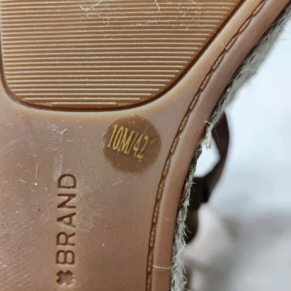 Lucky Brand Rillyon Womens Size 10 M Platform Espadrilles Wedge Sandal Brown 615