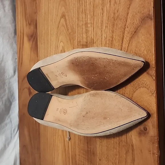 M. GEMI Light Beige / Tan Brezza Laced Pointed-toe Ballet Flats, size 39