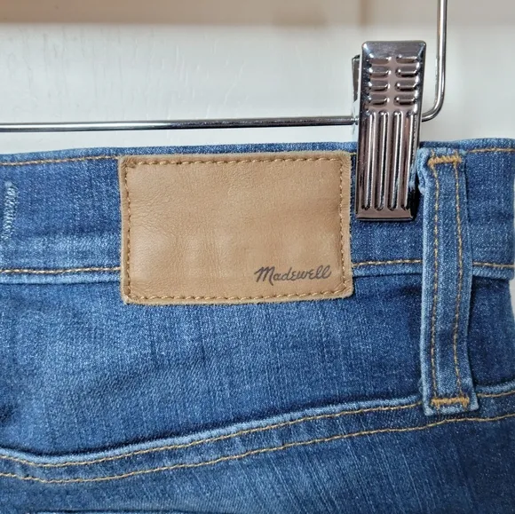 Madewell 10&quot; High Riser Skinny Skinny Raw Hem Jeans Size 25S