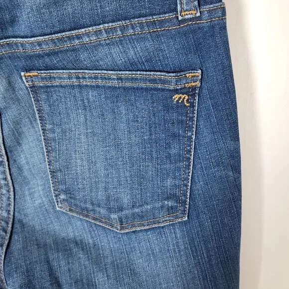 Madewell 10&quot; High Riser Skinny Skinny Raw Hem Jeans Size 25S
