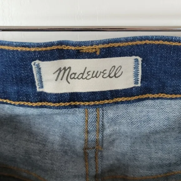 Madewell 10&quot; High Riser Skinny Skinny Raw Hem Jeans Size 25S