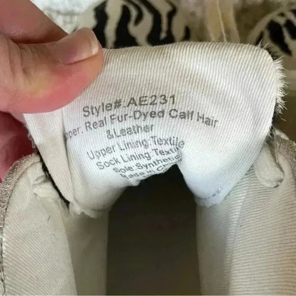 Madewell Black And White Sidewalk High-Top Sneakers in Zebra Calf Hair