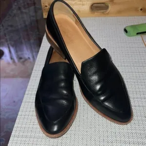 MADEWELL Classic Black Leather Loafers