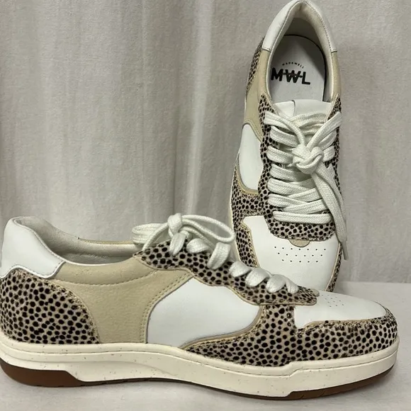 Madewell Court Sneakers in Spotted Calf Hair, Sz 7, MD783