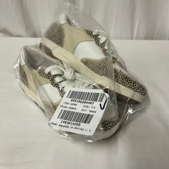 Madewell Court Sneakers in Spotted Calf Hair, Sz 7, MD783