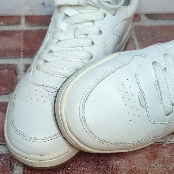 Madewell Court Sneakers White Ivory Leather Minimalist Unisex Women 9 Men 7.5