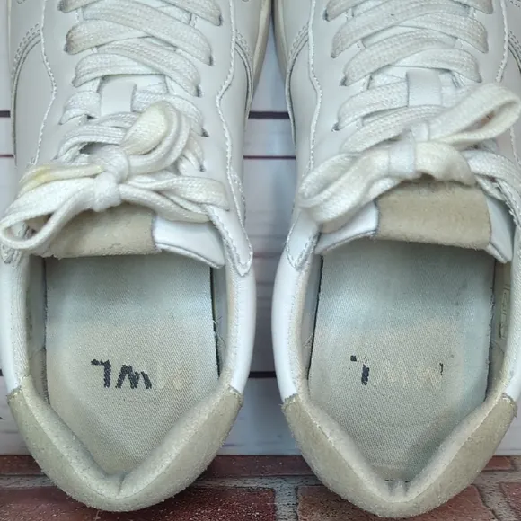 Madewell Court Sneakers White Ivory Leather Minimalist Unisex Women 9 Men 7.5